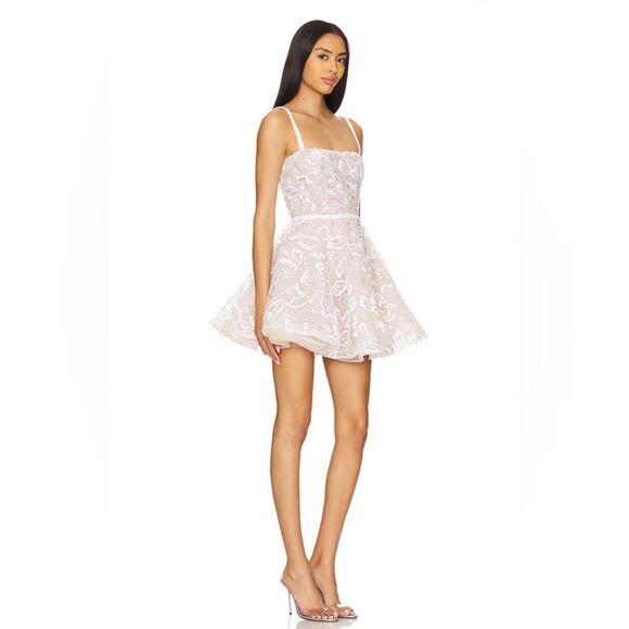 NWOT Bronx and Banco Midnight Bridal Sequin Mini Dress in White - Picture 2 of 15